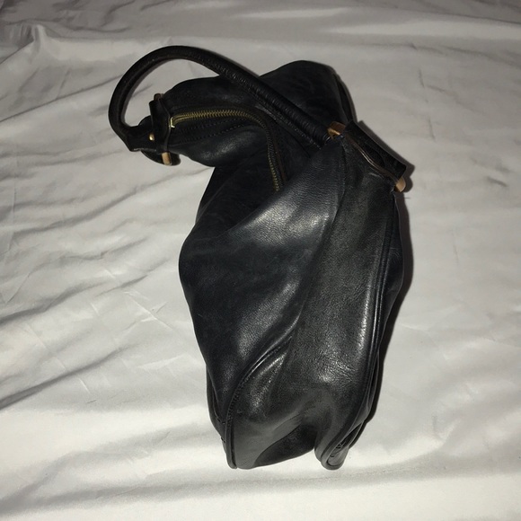 BCBGirls Black Leather Strap Purse - Picture 2 of 9